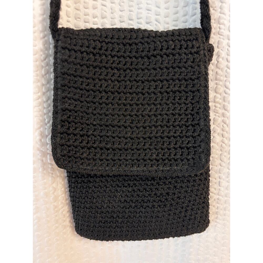The Sak Crochet Black Crochet Crossbody Bag Small Knit Boho Mini Purse Y2K